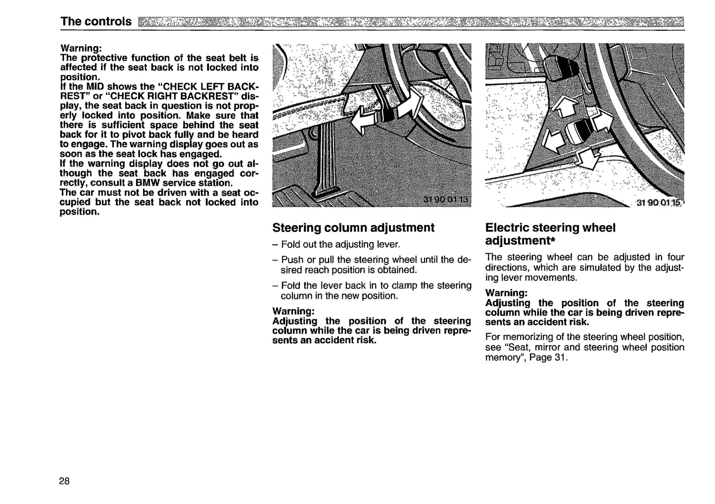 1991 BMW 8 Series Owner's Manual | English