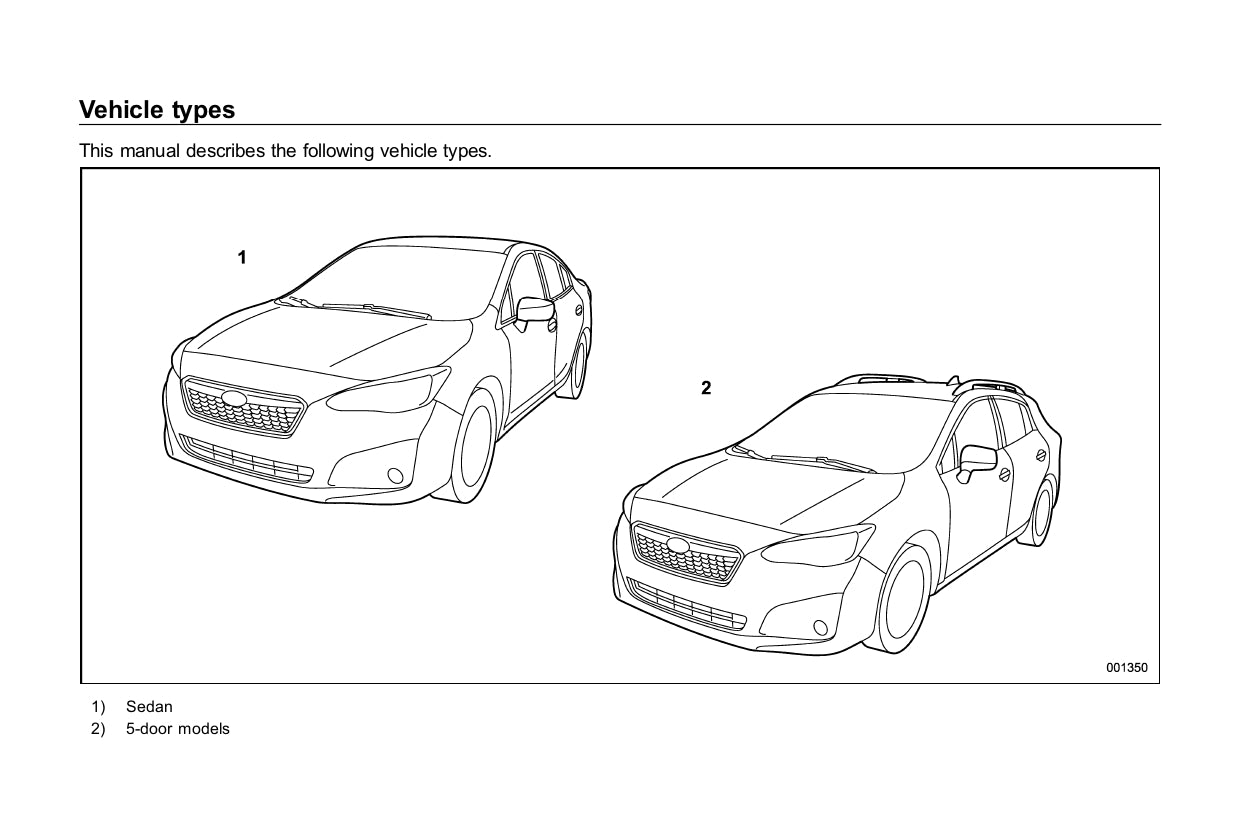 2017 Subaru Impreza Owner's Manual | English