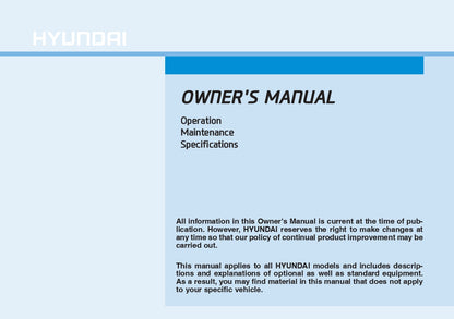 2018 Hyundai Ioniq Electric Owner's Manual | English