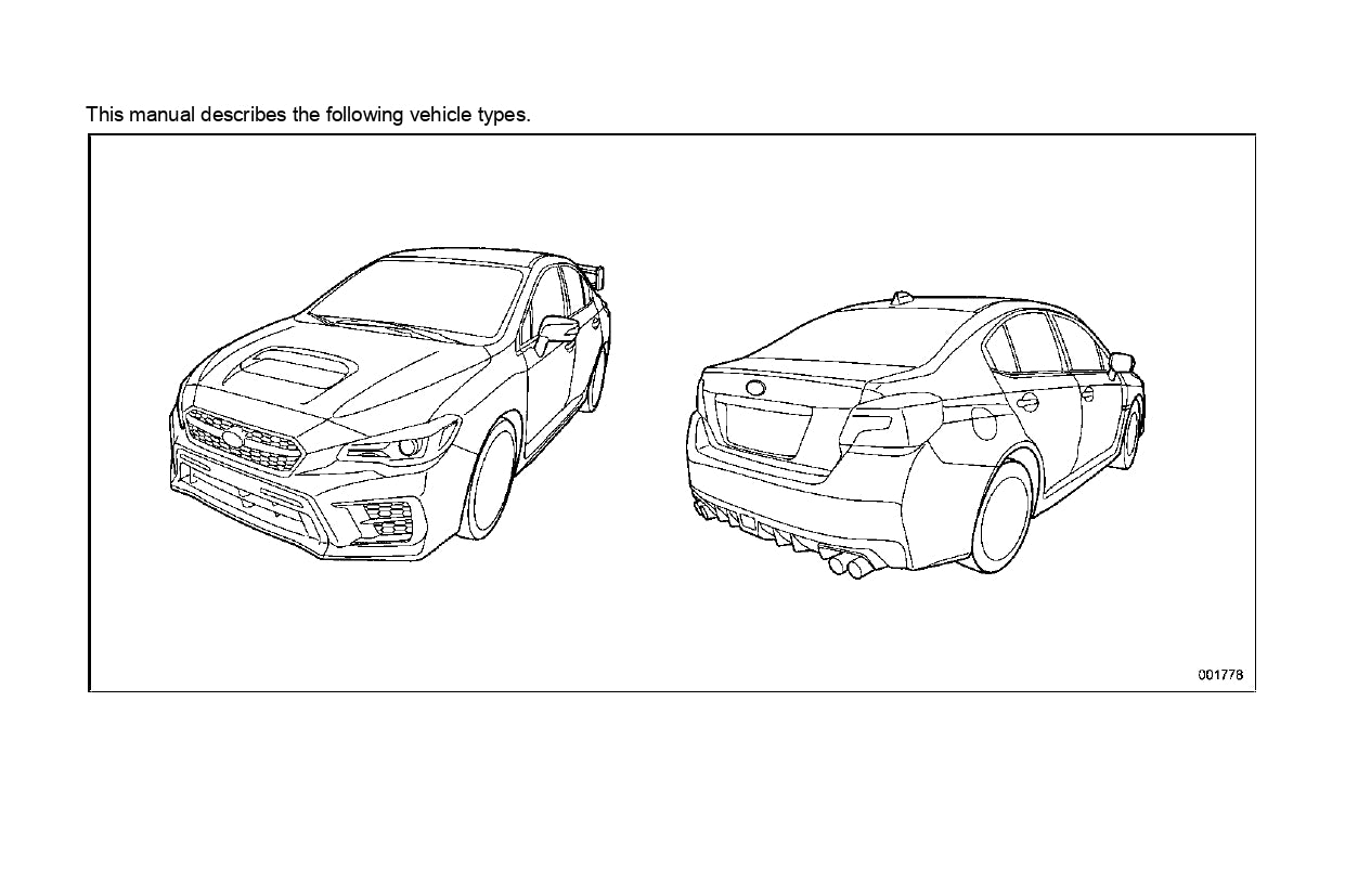 2020 Subaru WRX Bedienungsanleitung | Englisch