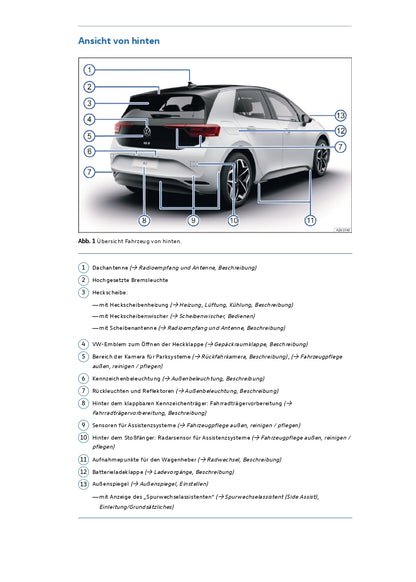 2020-2023 Volkswagen ID.3 Bedienungsanleitung | Deutsch