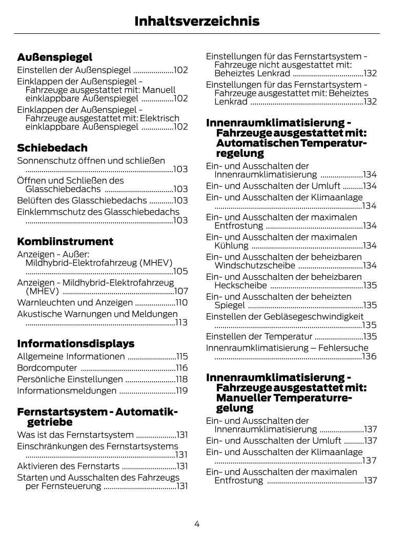 2021 Ford Fiesta/Fiesta Hybrid Owner's Manual | German