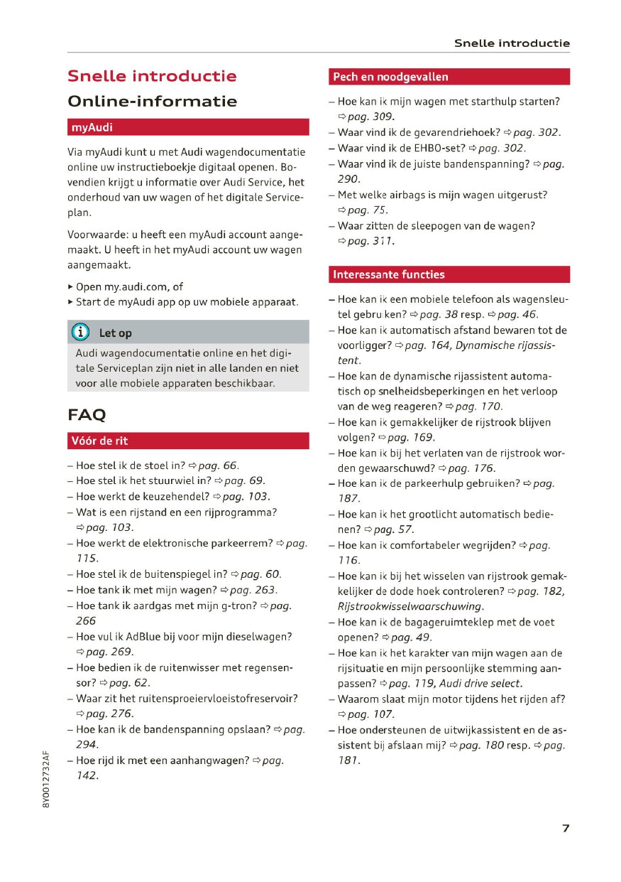 2020-2023 Audi A3 Owner's Manual | Dutch