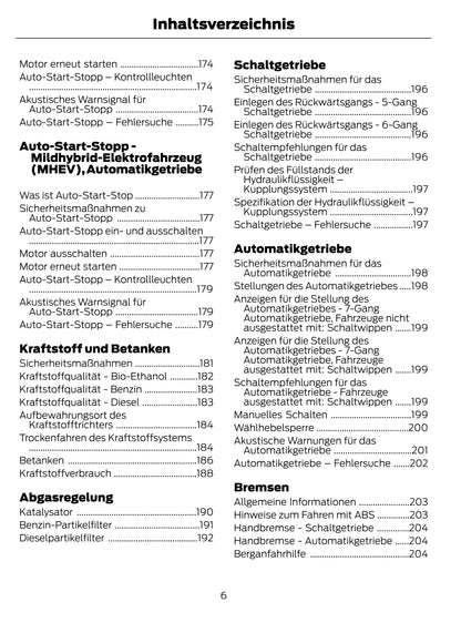 2021 Ford Fiesta/Fiesta Hybrid Owner's Manual | German