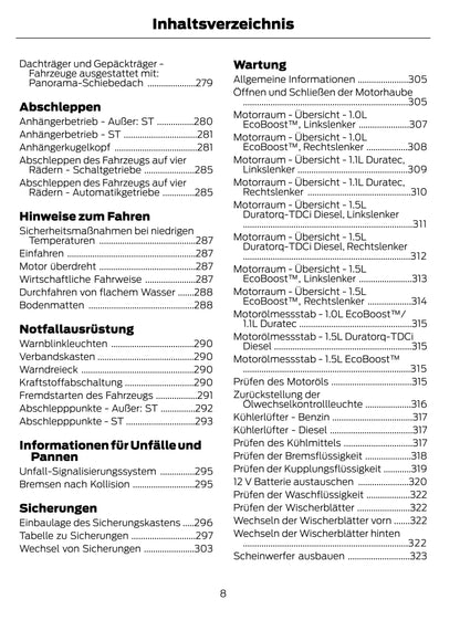 2021 Ford Fiesta/Fiesta Hybrid Owner's Manual | German