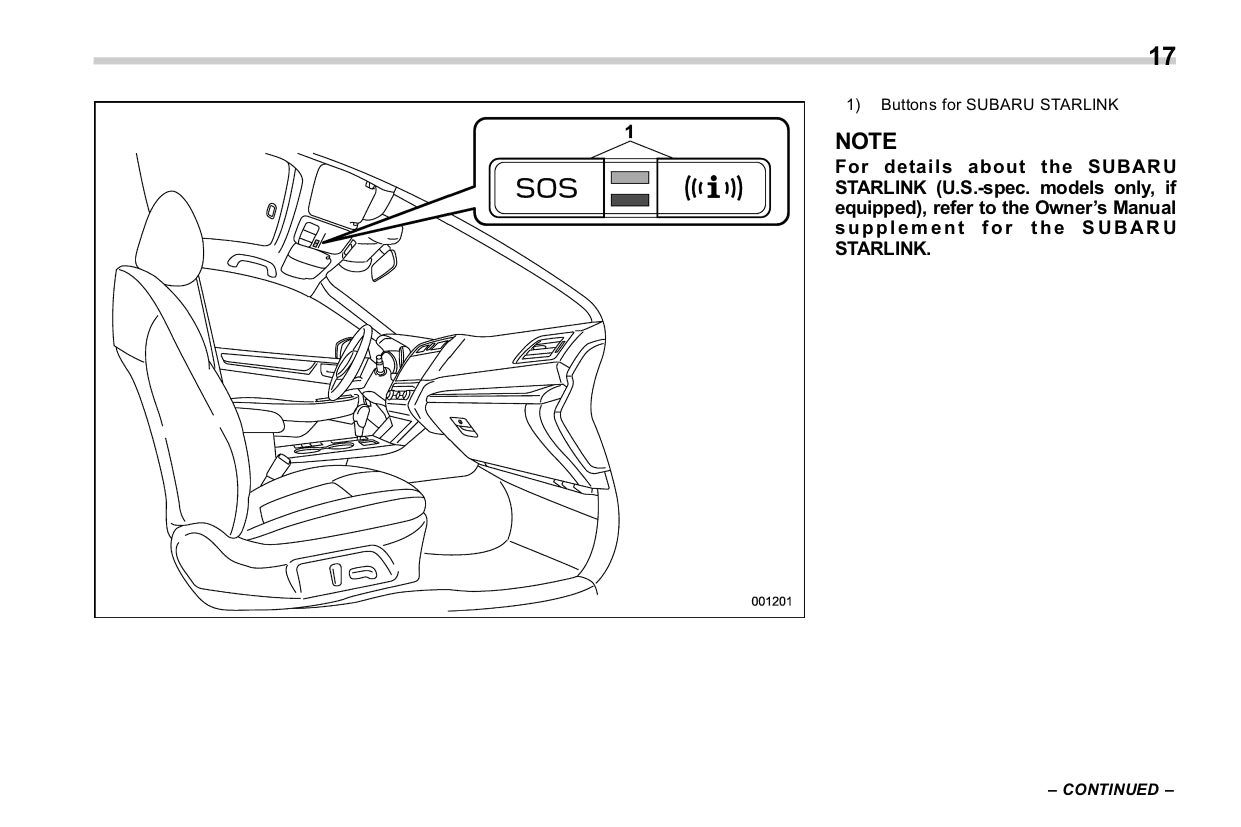 2017 Subaru Legacy/Outback Owner's Manual | English